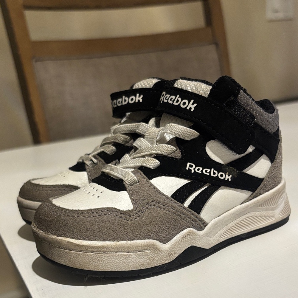 Reebok Kids' Black, White, and Gray Sneakers